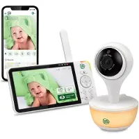 Leapfrog LF815HD slimme video-babyfoon met 5-inch HD-kleurendisplay, Wi-Fi, temperatuur-/vochtigheidssensor, groothoeklens en kleurrijk nachtlampje