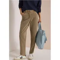 Cecil Dames Mid Waist Barrel Leg Broek – Casual Fit - Bruin - 31