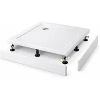 Saniclear Dura douchebak 90x90cm vierkant met paneel wit