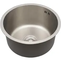 OEM RVS spoelbak, enkelvoudig bassin, eenvoudige installatie, zilverkleurig