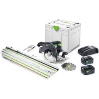 Festool HKC 55 5.0 EBI-Set-FSK 420 | Accu pendelkapzaag 18V 160mm + FSK 420 in Systainer (2x 5.0Ah accu + lader) - 577675