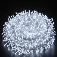 Lapamax 20 meter, 200 LED's, 8 lichtmodi, LED-lichtslinger, kerstverlichting, lichtslangen voor binnen, kerst, Halloween, feest, tuin, decoratie, wit