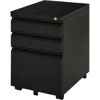Aosom archiefkast - kantoorkast met 3 lades - wielen - staal - wit