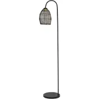 Pronto Wonen Vloerlamp MAROLA zwart goud 170x34 cm
