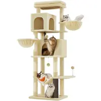 Feandrea kraboom, groot, 174 cm hoog, XL, met 2 holtes en 2 ligplaatsen