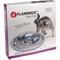 Flamingo Hondenspeelgoed – Hanto interactief speeltje – hondenspeelgoed – hondensnacks – hondensnoepjes – Ø 28,5 cm – grijs