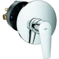 Dripio Eenhendel douchemengkraan set, chroom, wandmontage, inbouw, 46 mm keramische cartridge