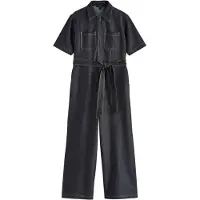 Next - Dames - Denim jersey jumpsuit - Zwart