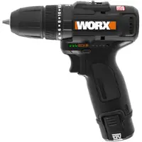 WORX Accuboormachine 12V, 38 Nm, model WX121 (2x2 Ah), boorset, 5-delig.