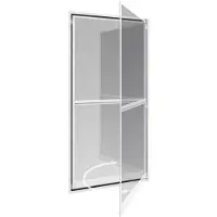 Windhager vliegenhor voor balkondeur, model EXPERT, 100 x 210 cm, wit, schuifdeur met aluminium frame
