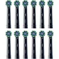 Oral-B Pro Cross Action Zwart Opzetborstels - 12 Stuks - Kartonnen Brievenbusverpakking