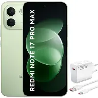 Xiaomi REDMI Note 17 Pro Max 5G, 8GB RAM, 512GB opslag, groene kleur, 9210mAh batterij, 120Hz AMOLED-scherm, NFC, met 120W oplader