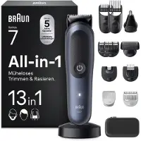 Braun Trimmer Scheerapparaat AIO7565: All-in-one apparaat voor baard, haar en precisietrimmen, elektrisch