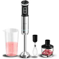 Cecotec Power Neutron 1100MAX Cream&Crush, Duikmixer, IJsbreker, 1100 W, Zwart, Roestvrij staal