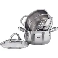 Bergner Pasta-koker - - Gourmet - RVS - 18 cm (2,2 L) - Inductie geschikt