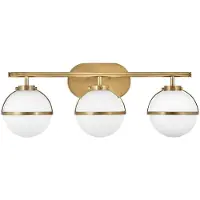 HINKLEY LED Badkamerarmatuur Hollis | 3X E14 Max 40W | IP44 | Heritage Brass