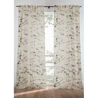 Bonprix Ondoorzichtig gordijn met een fluweelzacht oppervlak en glanzende print (1 stuk) maat H/B: 245/135 cm