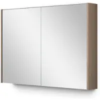 Maxaro Modulo Spiegelkast met Verlichting 100x70 cm Naturel Eikenhout | Spiegelkast | Badkamerspiegel | Badkamerspiegelkast