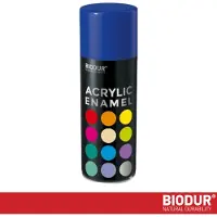 BIODUR Acrylverf - Ultramarijnblauw RAL 5002 – 400 ML – Spuitbus Hoogglans Lak – UV en Weerbestendig - Sneldrogende Spuitverf - Voor Binnen en Buiten