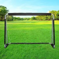 Markenlos voetbaldoel - Gemakkelijk op te zetten en draagbaar - 110 x 150 x 75 cm - Zwart