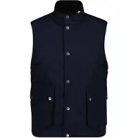 Gant Heren Marineblauw gewatteerd vest (S), Casual, Polyester 7006640