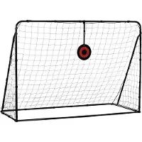 Markenlos voetbalterugslagnet - Verstelbaar en verplaatsbaar doel met grondpennen - 213 x 150 x 100 cm