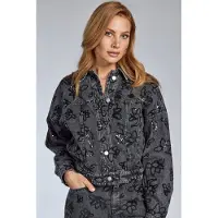 Freebird Louk Jacket Black Maat: L | Spijkerjassen Outlet | Dames | Grijs