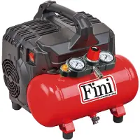 Fini D'aria: Stille compressor met 2 drukmeters (59 dB). Silent compressor met 2 drukmeters