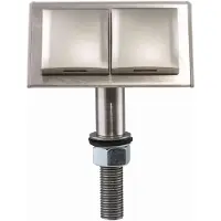 Thebo Stopcontact Satelliet 2st dubbele contactdoos met klapdeksels kleur Rvs/Zilvergrijs