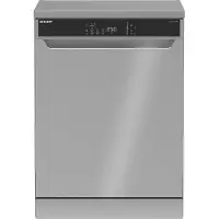 Sharp QWNA1FF47D4IEU - vrijstaande vaatwasser - energie label D - 7 programma's - steam wash - aktief droogsysteem - zilver
