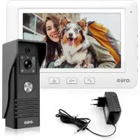Eura '' Videosysteem voor deuropnamen, model VDP-45A3 "ALPHA", wit, kleur 7", ondersteunt 1 ingang, artikelnummer A31A145c