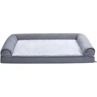 Amazon Basics A. Basis comfortbed voor honden en andere huisdieren, gemaakt van schuim, met een afneembare kussens