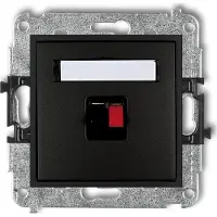 Karlik MINI, individuele luidsprekerstekker, zwart, mat, inbouw