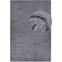Elle Decoration Japandi Vloerkleed - Antraciet 120 x 170 cm