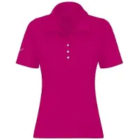 Trigema damespoloshirt, model 537611, per verpakking, kleur roze (magenta 030), maat M (fabrikant)