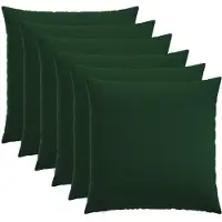 vidaXL Kussensloop 6 st HEERLEN Donkergroen 70 x 70 cm Stof