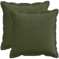 vidaXL Kussensloop 2 st HOUTEN Groen 50 x 50 cm corduroy