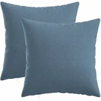vidaXL Kussensloop 2 st HEERLEN Jeans Blauw 30 x 30 cm Stof