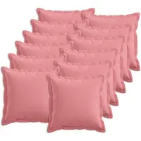 vidaXL Kussensloop 12 st HOUTEN Roze 45 x 45 cm Faux Linnen
