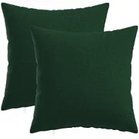 vidaXL Kussensloop 2 st HEERLEN Donkergroen 35 x 35 cm Stof
