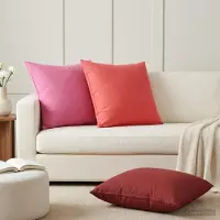 vidaXL Kussensloop 2 st HEERLEN Rood 65 x 65 cm Polyester