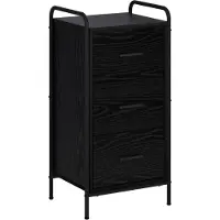 vidaXL Dressoir Zwart eiken 97 x 33 x 81 cm Bewerkt hout