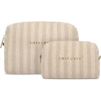 Suitsuit Toilettas dames - Make up tasje - Beauty set - Fusion Natural Stripes