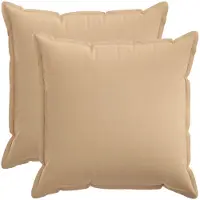 vidaXL Kussensloop 2 st HOUTEN Crèmekleurig 70 x 70 cm Faux Linnen