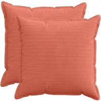 vidaXL Kussensloop 2 st HOUTEN Rood Oranje 65 x 65 cm corduroy