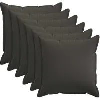vidaXL Kussensloop 6 st HOUTEN Donkergrijs 80 x 80 cm Faux Linnen