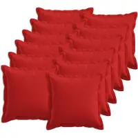 vidaXL Kussensloop 12 st HOUTEN Rood 40 x 40 cm Faux Linnen