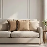 vidaXL Kussensloop 6 st HOUTEN Bruin 35 x 35 cm Chenille Stof