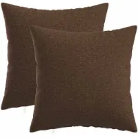vidaXL Kussensloop 2 st HEERLEN Bruin 30 x 30 cm Stof