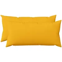 vidaXL Kussensloop 2 st HEERLEN Licht Geel 40 x 70 cm Stof